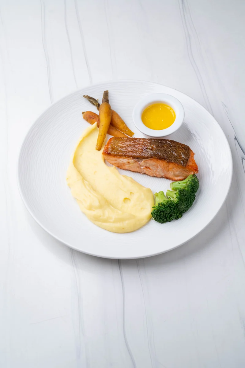 Salmon Steak with Creamy Potatoes